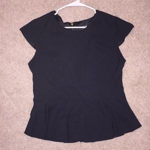 Express peplum cap sleeved dress shirt